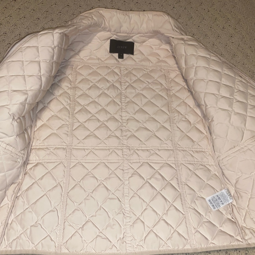 J. Crew Down Quilted Lightweight Jacket in Ivory - Picture 4 of 10